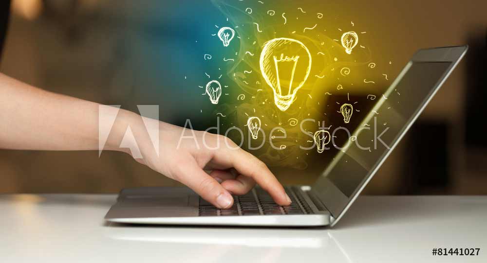 A picture of a laptop with great ideas